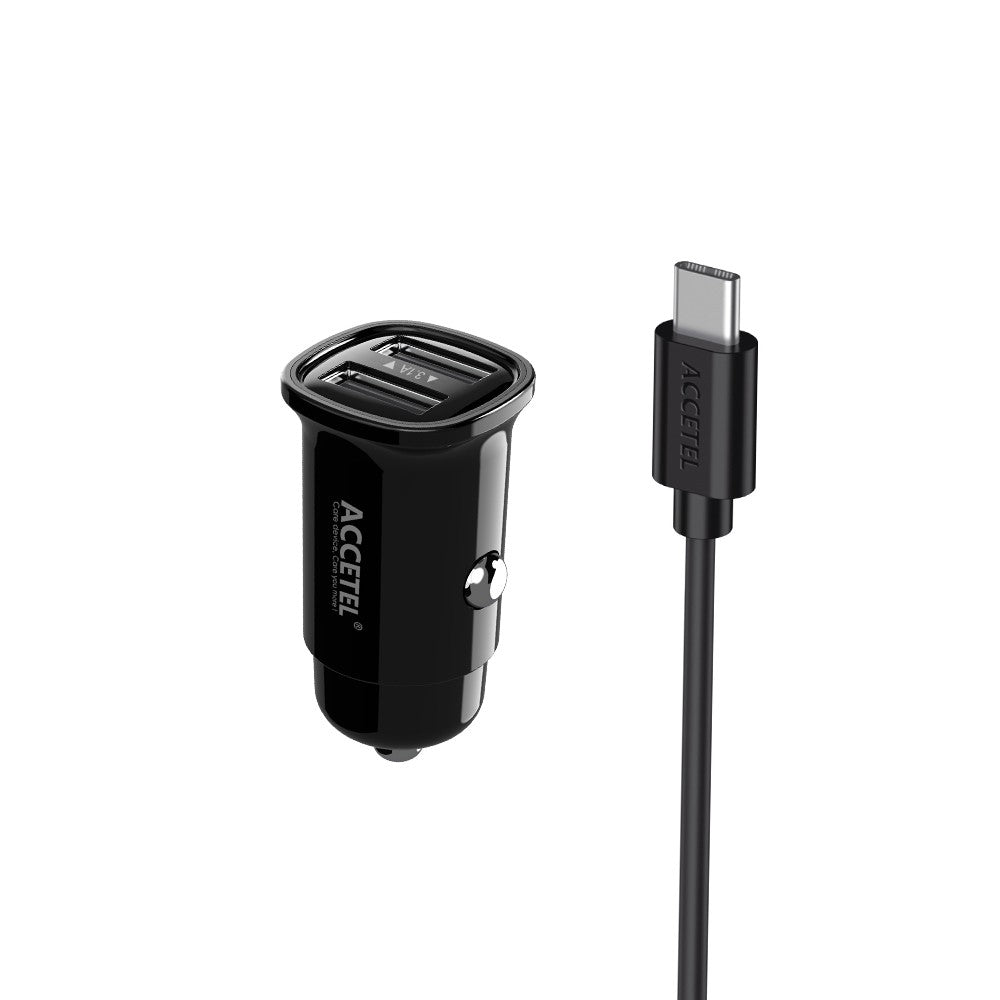 Carregador de Carro Duplo USB 3.1A - Cabo Tipo C - Default Title