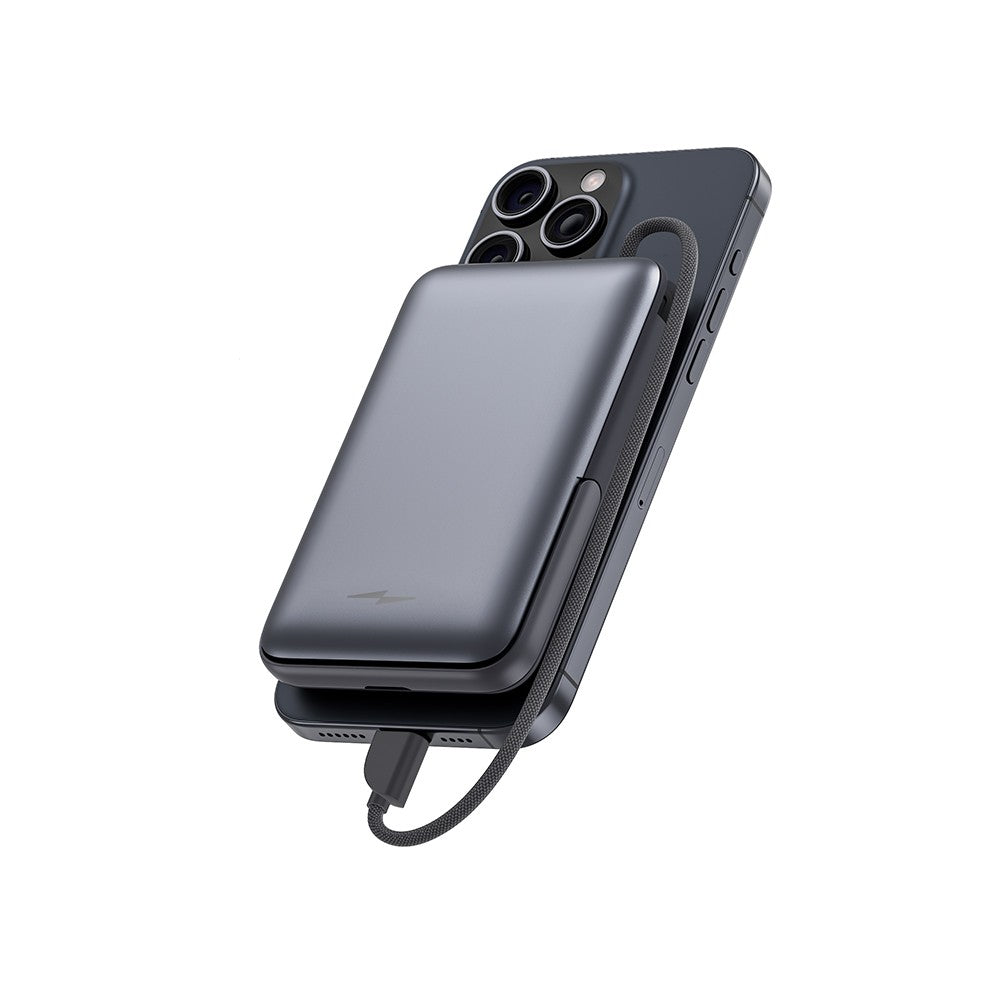 Lekus FreeVolt Carregamento Sem Fio MagSafe & Apple Watch 10000mAh 22.5W PD+QC3.0 com Display e Cabo USB-C Incorporado