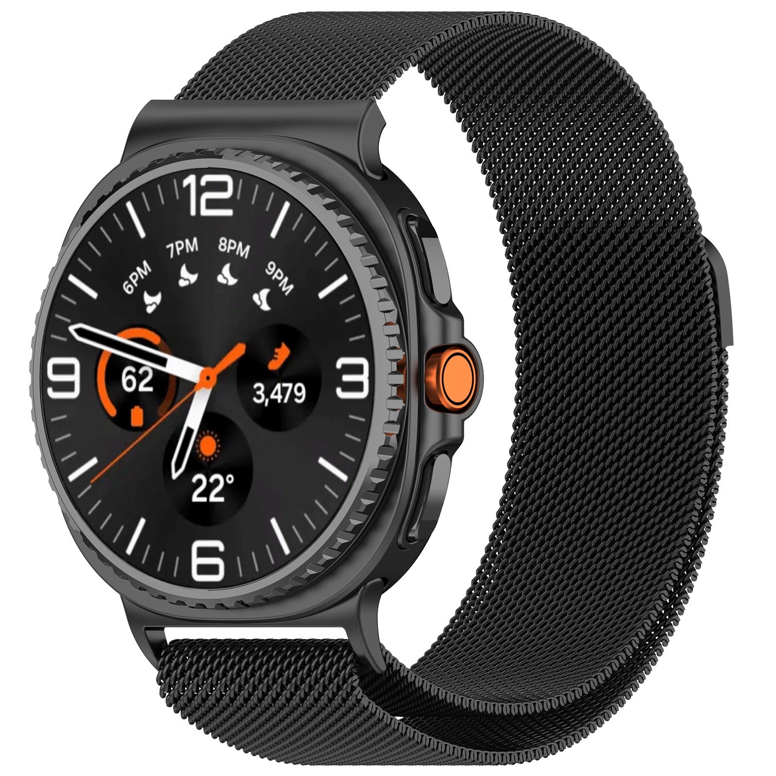 Correia de Metal clássica Samsung Galaxy Watch 8 / 8 Classic - Preto