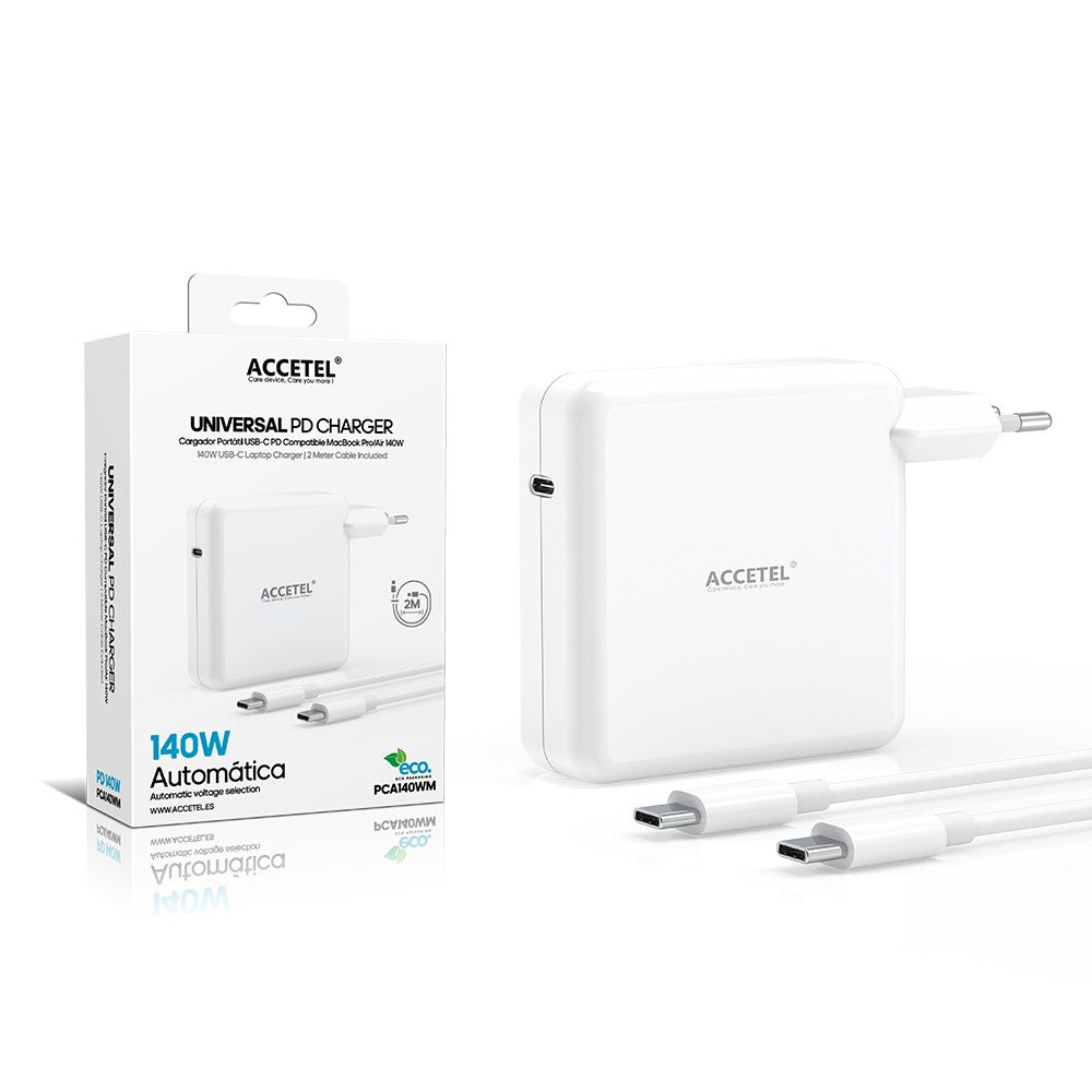 Carregador Portátil USB-C PD 140W Compatível com MacBook Pro/Air