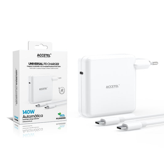 Carregador Portátil USB-C PD 140W Compatível com MacBook Pro/Air