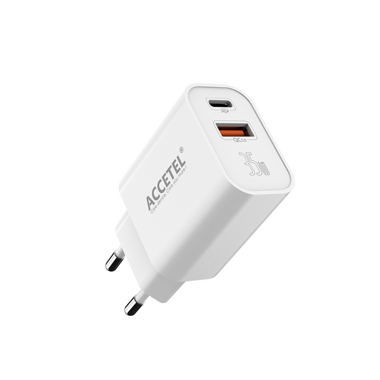 Carregador de Parede GaN 35W de Carga Rápida com Portas USB-C e USB-A - Default Title