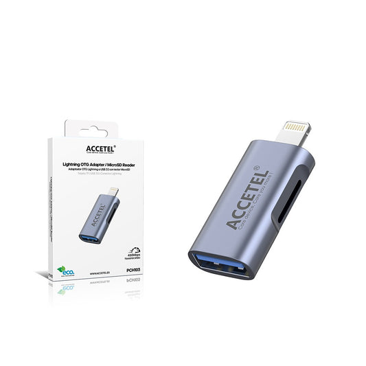 Adaptador OTG Lightning para USB 3.0 com Leitor MicroSD