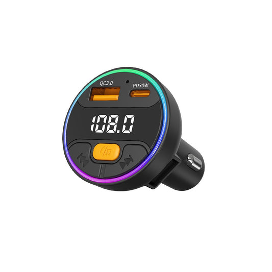 Transmissor FM Bluetooth para Carro com Carregamento Rápido (USB-C + 2 USB-A, 35W Máx.) - Default Title