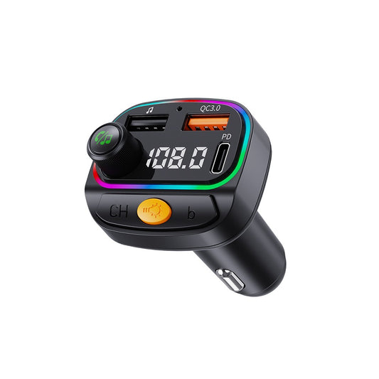 Transmissor FM Bluetooth para Carro com Carregamento Rápido (USB-C + 2 USB-A, 35W Máx.) - Default Title