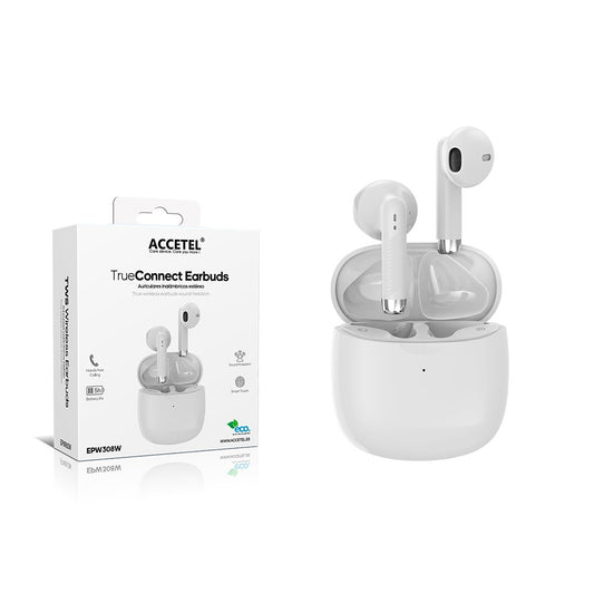 Auscultadores TWS Sem Fio Duplo Earpod Touch Branco