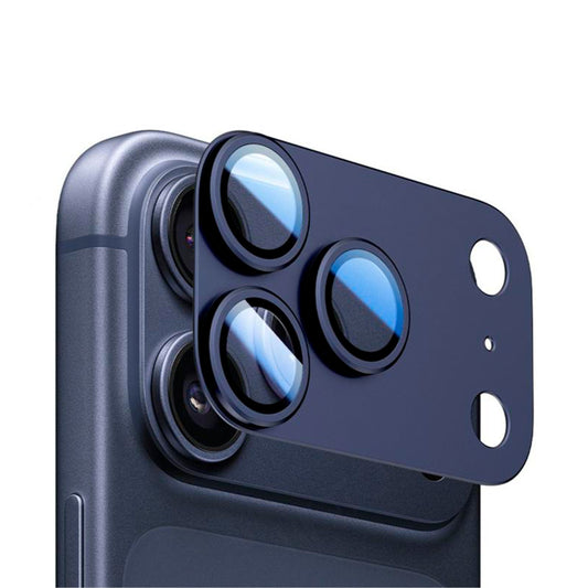 Protetor de câmara metálico 9H para iPhone 17 Pro Max - Azul Escuro
