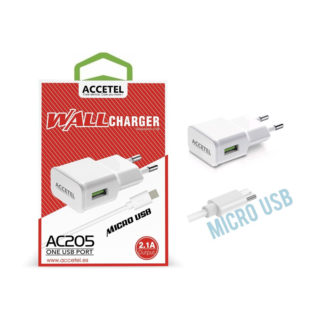 Carregador de Parede 2.1A - Cabo Micro USB