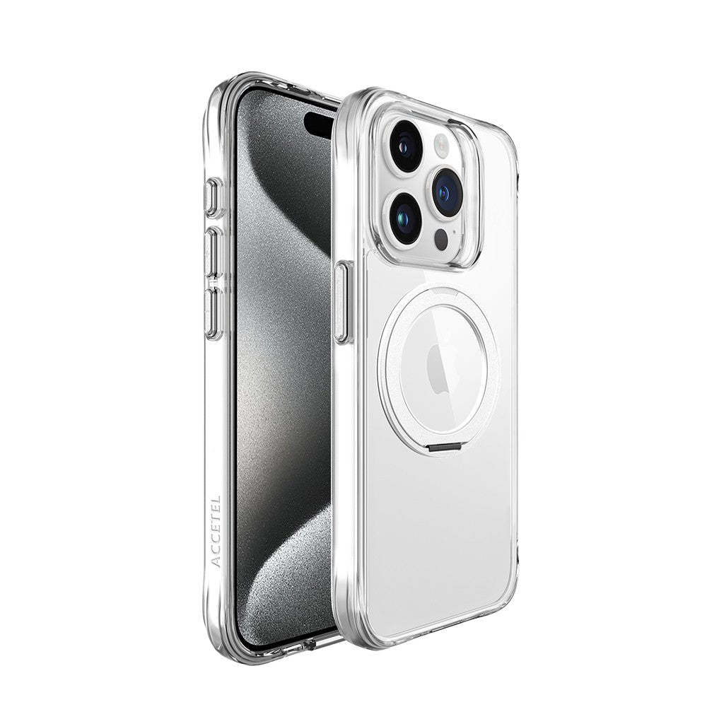 Capa Orbit MagSafe com Aro Rotativo para iPhone 15 Pro Max - Prata