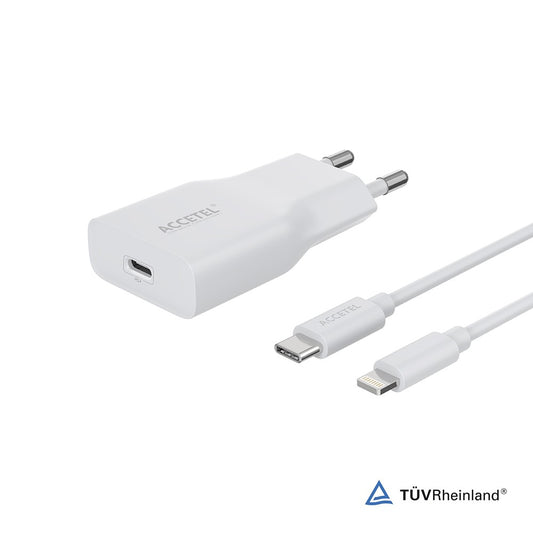 Carregador de Parede UltraSlim de Carga Rápida PD 20W - Cabo USB-C para Lightning - Default Title