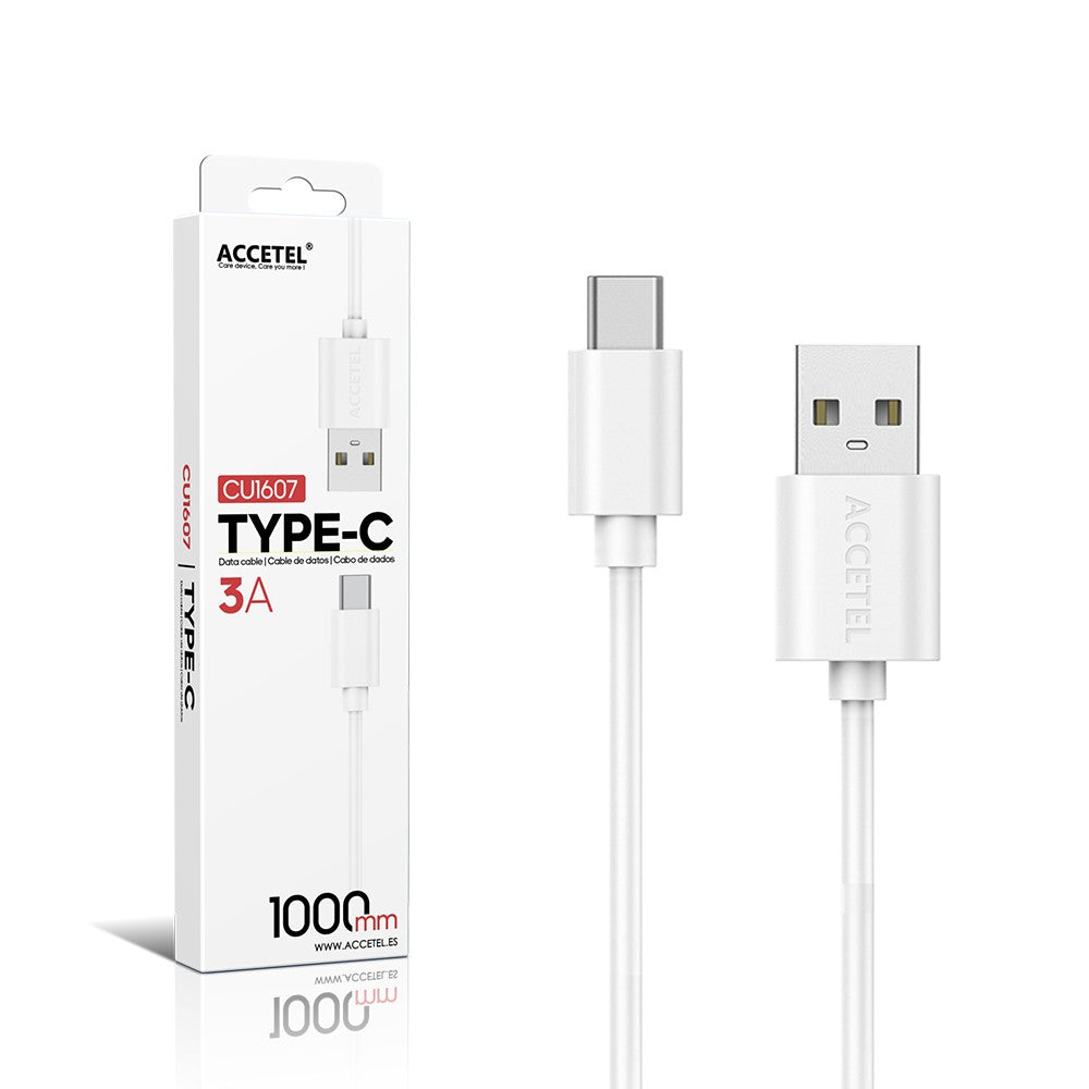 Cabo de Dados 3A - Tipo-C (1M) Branco