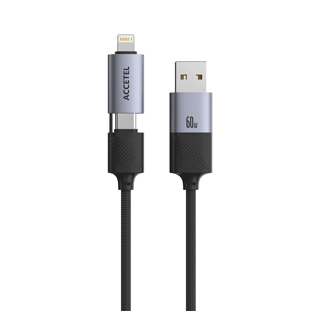 Cabo Multiconector 4 em 1 com Adaptador Integrado Max 60W ? 1.2 Metros - Default Title