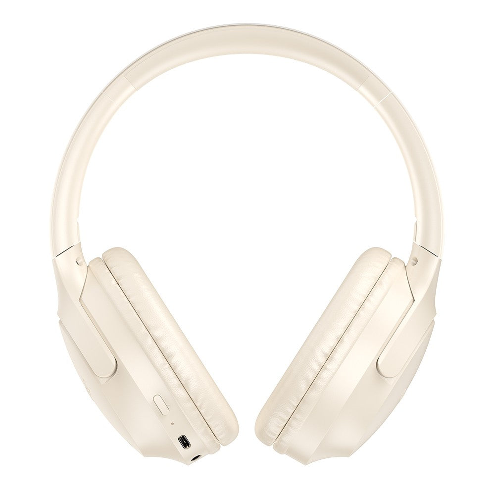 Fones de Ouvido sem Fio ANC+ENC com Cancelamento Ativo de Ruído e Microfone ? Branco Creme