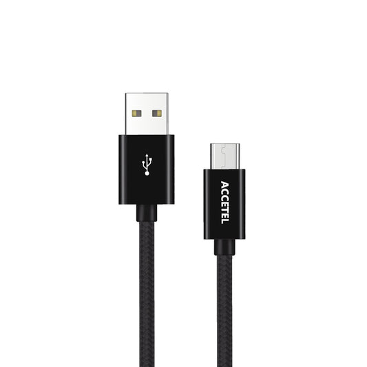 Cabo de Dados Nylon 2.4A - Micro USB preto - Default Title