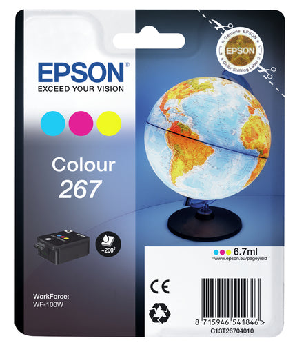 Cartucho de tinta original Epson T267 Color Tricolor