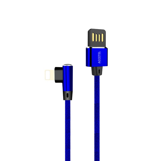 Cabo de Dados L Nylon 2.1A - Lightning Azul - Default Title