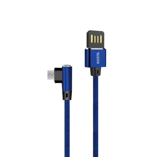 Cabo de Dados L Nylon 2.1A - Micro USB Azul - Default Title