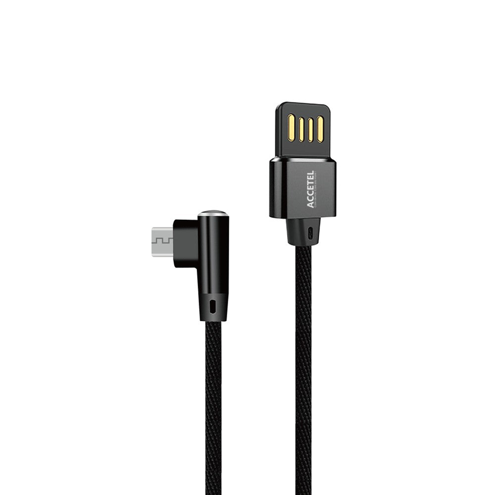 Cabo de Dados L Nylon 2.1A - Micro USB Preto - Default Title