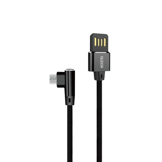 Cabo de Dados L Nylon 2.1A - Micro USB Preto - Default Title