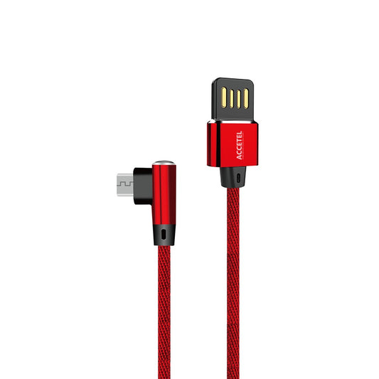 Cabo de Dados L Nylon 2.1A - Micro USB Vermelho - Default Title