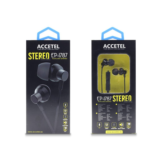 Auscultadores Estéreo 3.5mm com Microfone - Preto