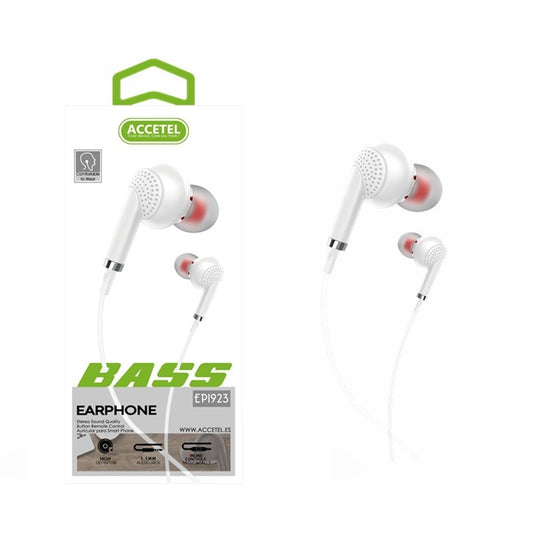 Auscultadores Estéreo 3.5mm com Microfone - Branco