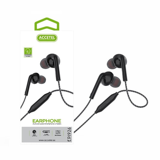 Auscultadores Estéreo 3.5mm com Microfone - Preto