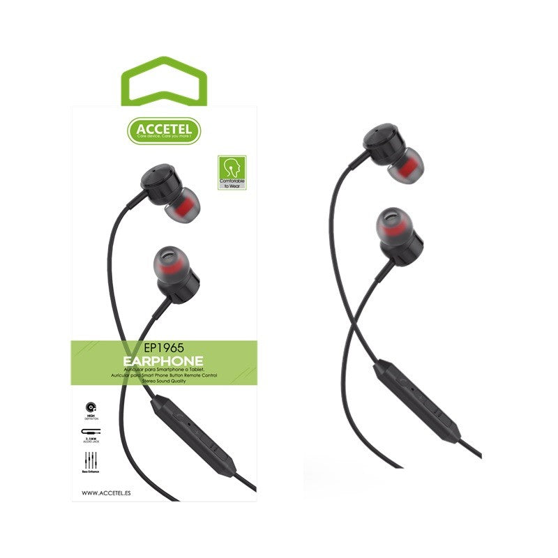 Auscultadores Estéreo 3.5mm com Microfone - Preto