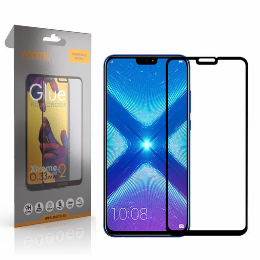 Película de Vidro 2D Full Glue Huawei Honor 8X Preto