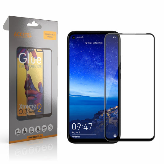 Película de Vidro 2D Full Glue Huawei Mate 30 Lite Preto