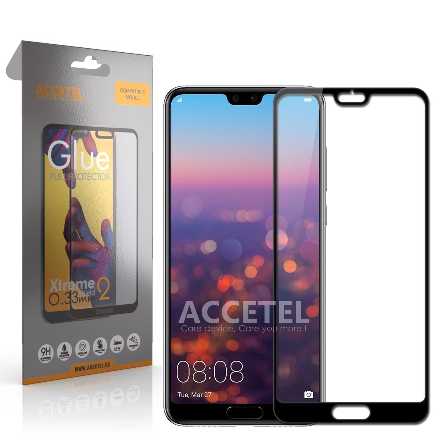 Película de Vidro 2D Full Glue - Huawei P20 Pro Preto - Default Title