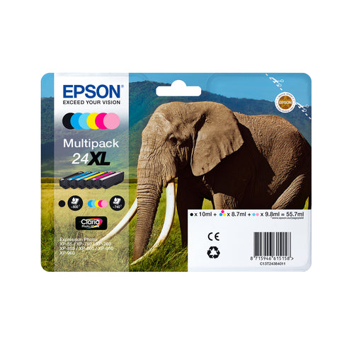 Cartucho de tinta original Epson T2431 (24XL) Preto