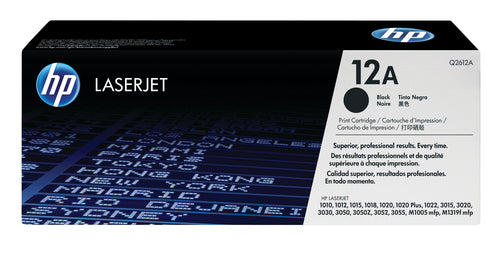 Toner original HP Q2612A Preto