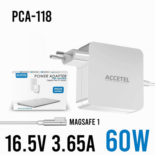 Carregador Macbook 60W 16.5V 3.65A Magsafe 1/L