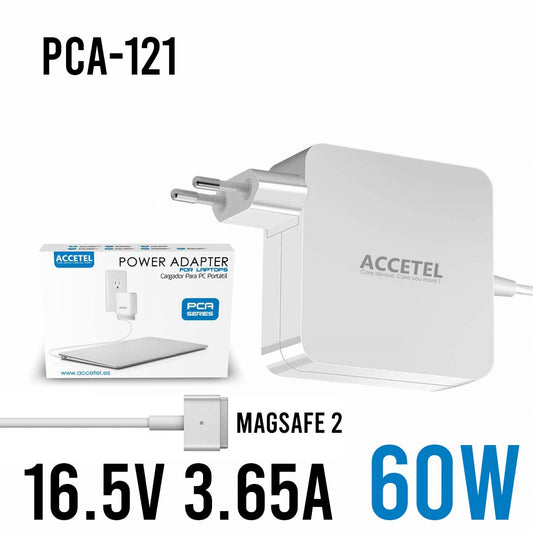 PCA-121 Carregador Macbook 60W 16.5V 3.65A Magsafe 2/T - Default Title