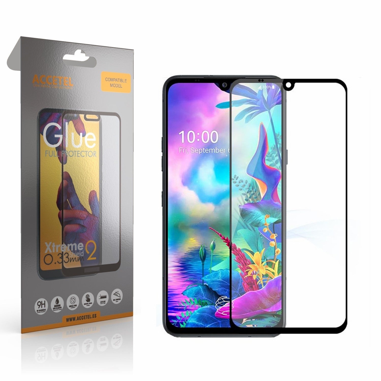 Película de Vidro 2D Full Glue LG G8X Preto