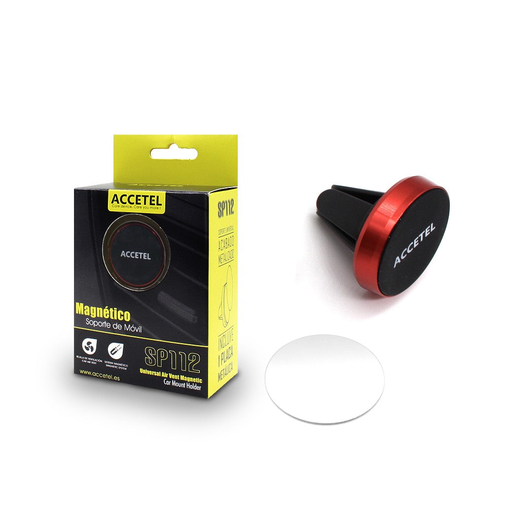 Suporte de Telefone para Carro Saída de Ar com Suporte Magnético - Vermelho - Default Title