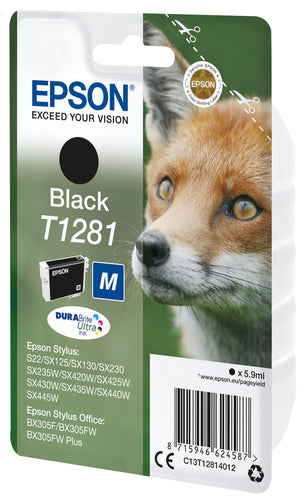 Cartucho de tinta original Epson T1281 Preto