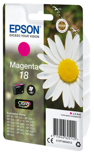 Cartucho de tinta original Epson T1803 (18) Magenta