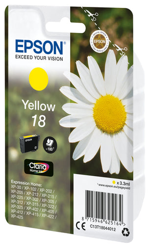 Cartucho de tinta original Epson T1804 (18) Amarelo