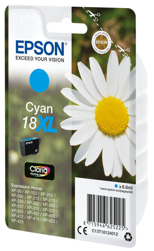 Cartucho de tinta original Epson T1812 (18XL) Ciano