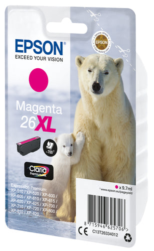 Cartucho de tinta original Epson T2633 (26XL) Magenta