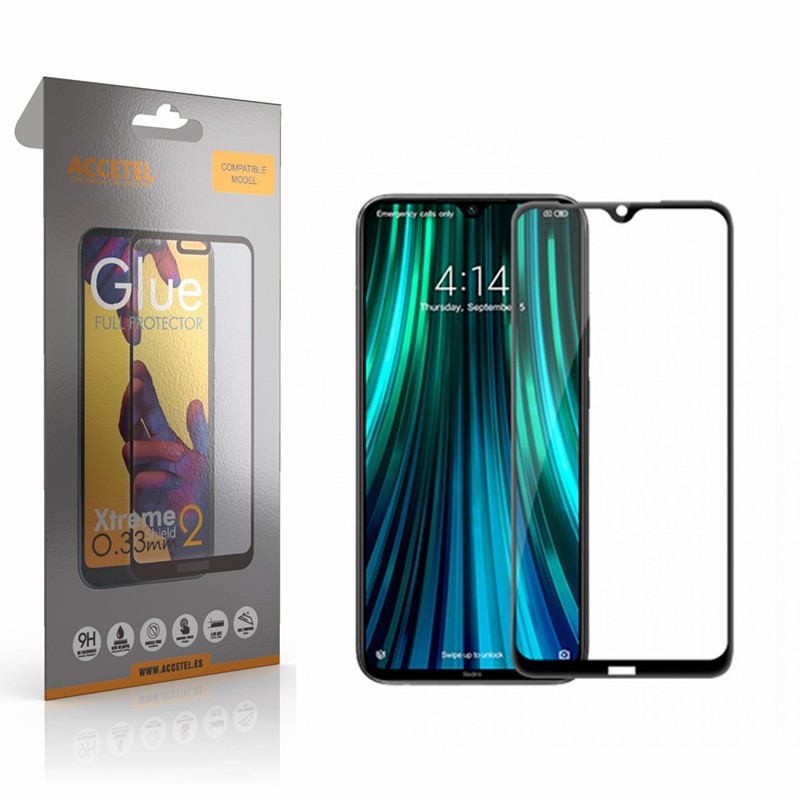 Película de Vidro 2D Full Glue Xiaomi Redmi Note 8/2021 Preto