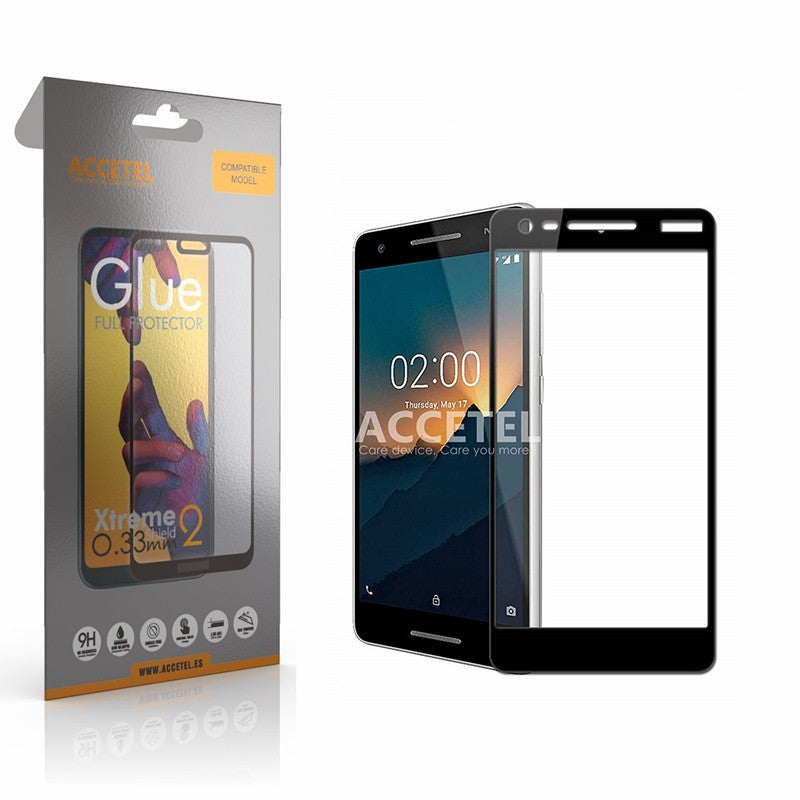 Película de Vidro 2D Full Glue Nokia 2.1 Preto