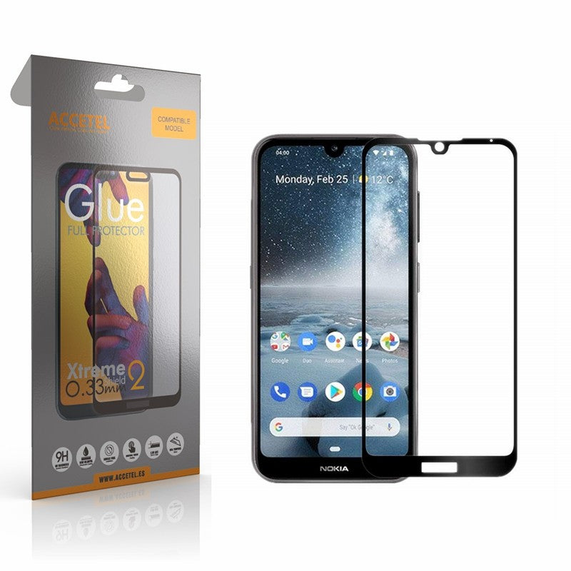 Película de Vidro 2D Full Glue Nokia 2.2 Preto