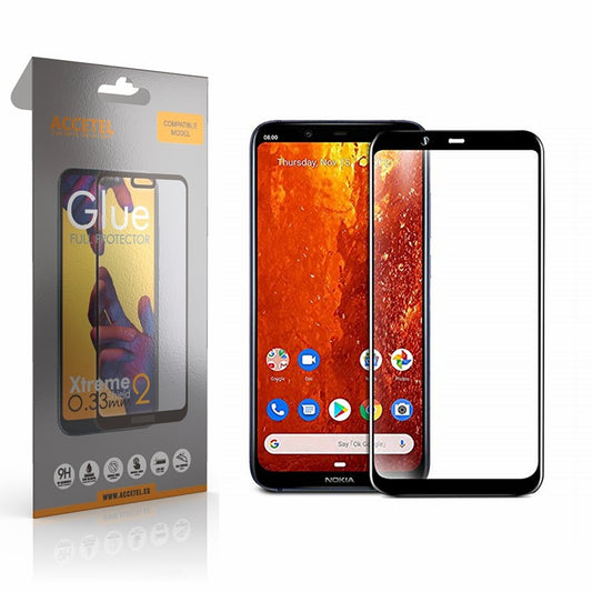 Película de Vidro 2D Full Glue Nokia 8.1 Preto