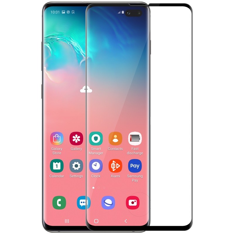 Película de Vidro Curvo - Samsung Galaxy S10+ Preto (Desbloqueio de impressão digital) - Default Title