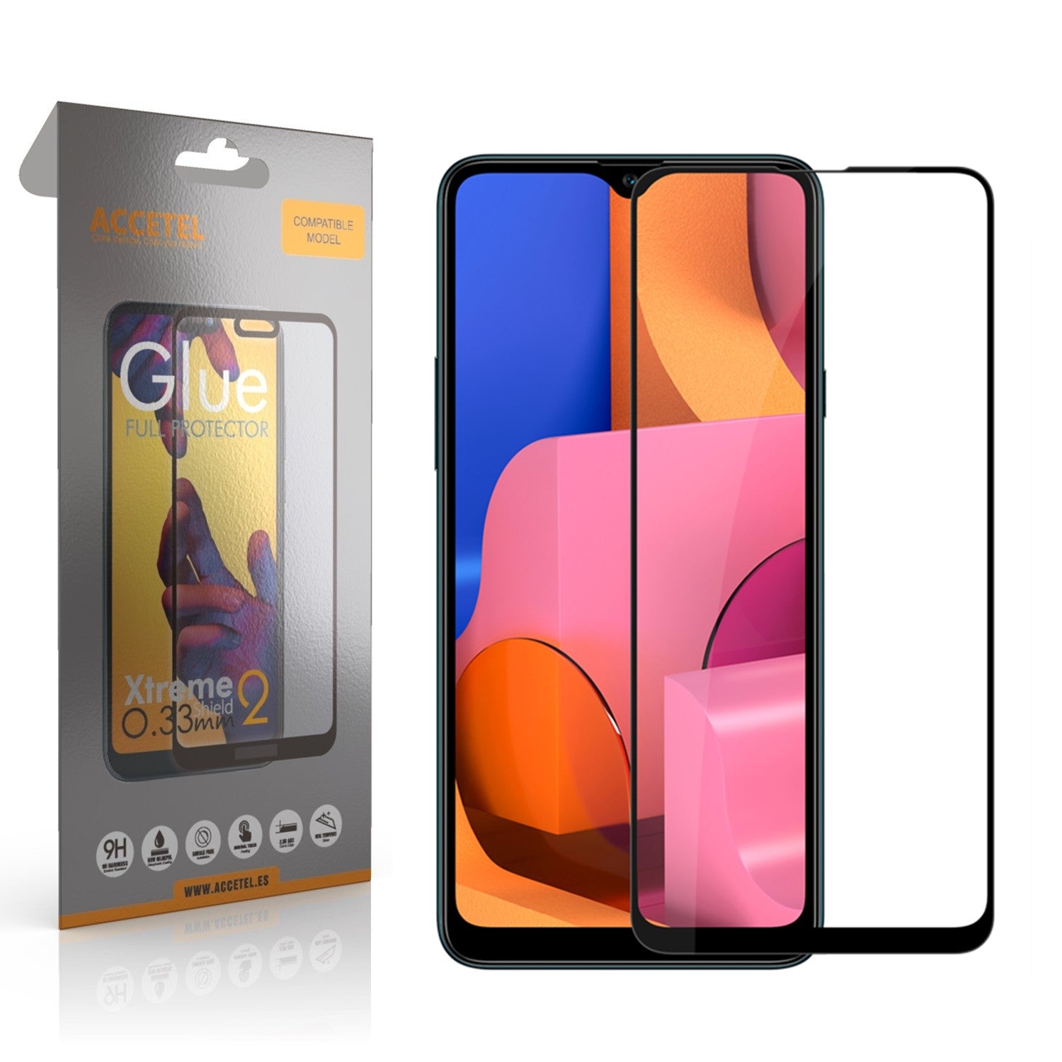 Película de Vidro 2D Full Glue - Samsung Galaxy A20S Preto - Default Title
