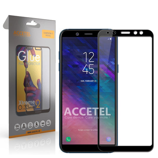 Película de Vidro 2D Full Glue Samsung Galaxy A6 2018 Preto