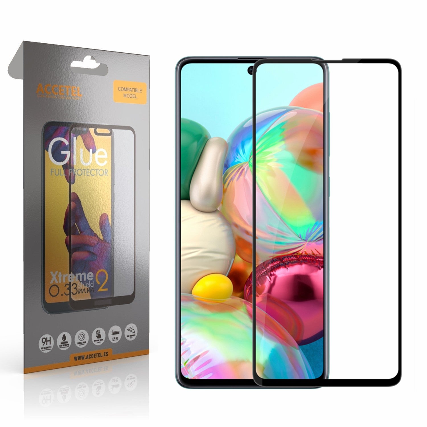 Película de Vidro 2D Full Glue - Samsung Galaxy A71 Preto - Default Title